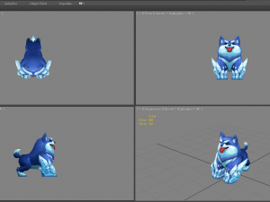 cartoon husky - ice dog 3D 模型
