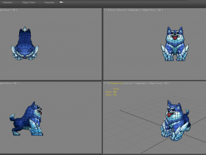 cartoon husky - ice dog 3D 模型