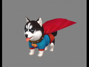 cartoon puppy - super dog Modelo 3D