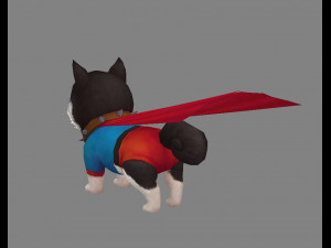 cartoon puppy - super dog Modelo 3D