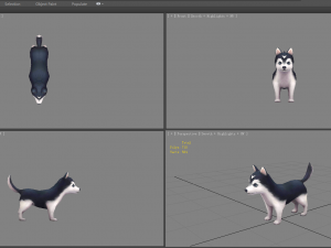 cartoon puppy - alaska - baby dog 3D-Modell