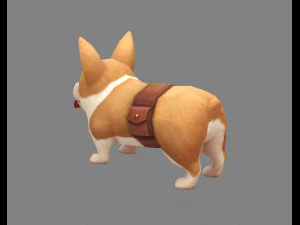 cartoon puppy - corgi - baby dog 3D Model