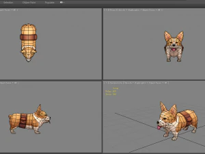 cartoon puppy - corgi - baby dog 3D Model