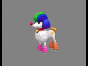 cartoon puppy - poodle - baby dog 3D Model
