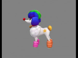 cartoon puppy - poodle - baby dog 3D Model