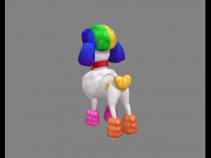 cartoon puppy - poodle - baby dog 3D Model