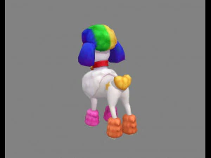 cartoon puppy - poodle - baby dog 3D Model