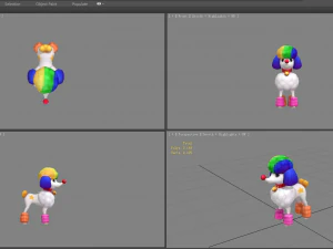 cartoon puppy - poodle - baby dog 3D Model