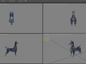 cartoon police dog - hunting dog 3D Model