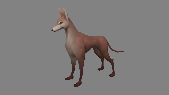 cartoon doberman - hound - police dog 3D Модель .c4d .max .obj .3ds .fbx .stl .blend
