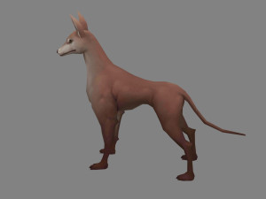 cartoon doberman - hound - police dog 3D Модель