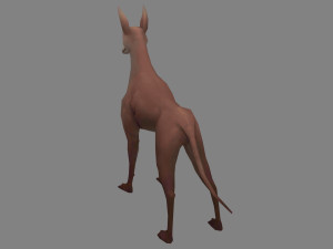 cartoon doberman - hound - police dog 3D Модель