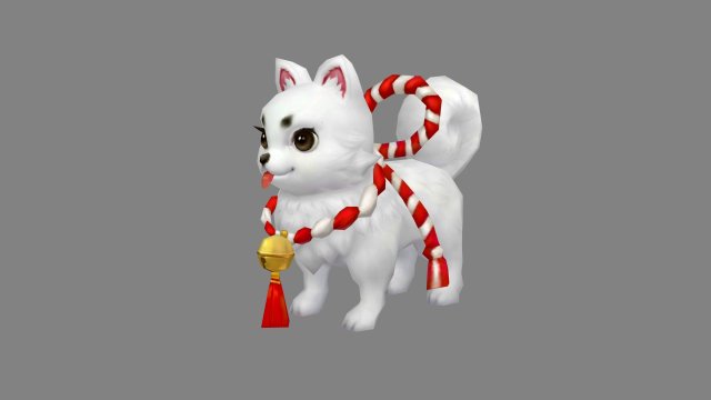 cartoon white dog Modelo 3D .c4d .max .obj .3ds .fbx .stl .blend 