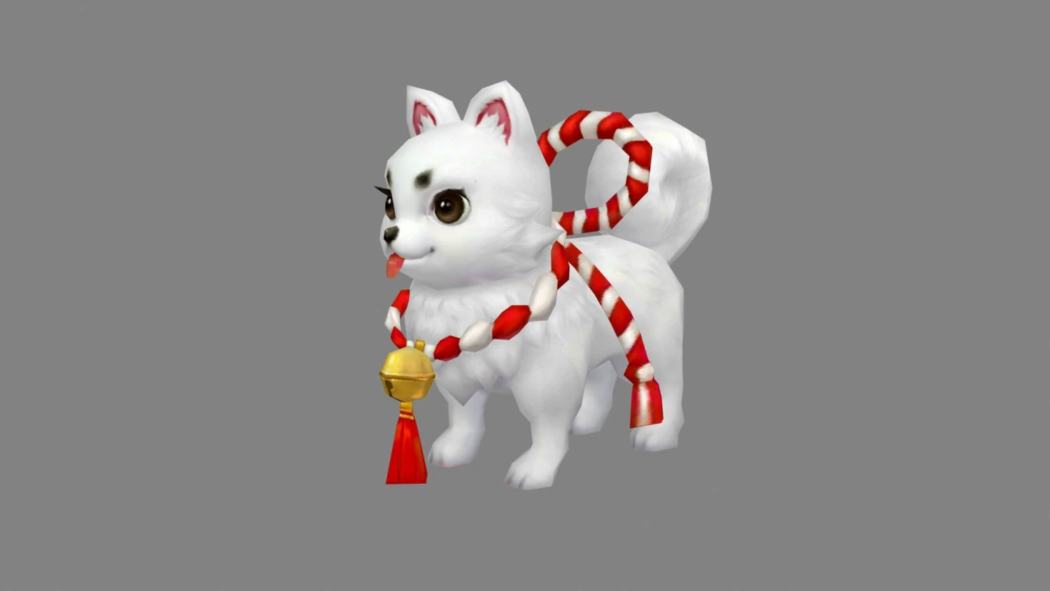 cartoon white dog 3D Model .c4d .max .obj .3ds .fbx .stl .blend