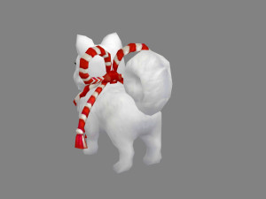cartoon white dog Modelo 3D