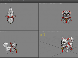 cartoon white dog Modelo 3D