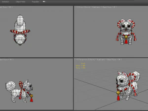 cartoon white dog 3D Model