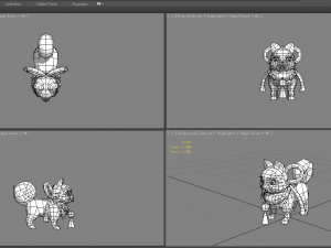 cartoon white dog Modelo 3D
