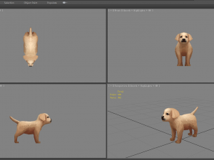 cartoon puppy - brown dog 3D Модель