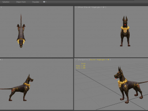 cartoon black doberman - hound dog 3Dモデル