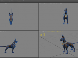 cartoon black doberman - hound dog 3Dモデル