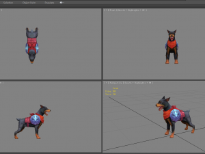 cartoon german pinscher - miniature hound dog 3D 模型