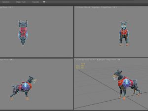cartoon german pinscher - miniature hound dog 3D 模型