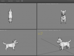 cartoon husky puppy - brown dog 3D-Modell