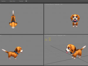 cartoon beagle puppy - yellow dog Modelo 3D