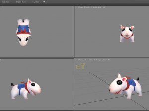 cartoon bull terrier - puppy dog 3D Model