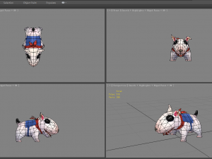 cartoon bull terrier - puppy dog 3D Model