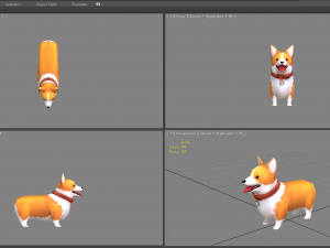 cartoon corgi - yellow puppy dog Modelo 3D
