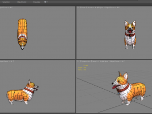 cartoon corgi - yellow puppy dog Modelo 3D