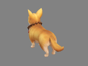 cartoon dachshund - yellow puppy dog 3D-Modell