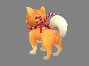 cartoon akita inu - shiba dog 3Dモデル