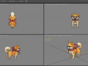 cartoon akita inu - shiba dog 3Dモデル