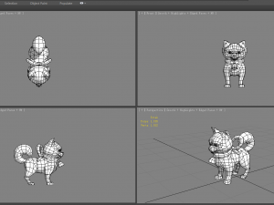 cartoon akita inu - shiba dog 3Dモデル