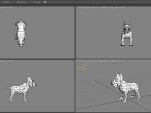 cartoon black bulldog - puppy dog 3D Model
