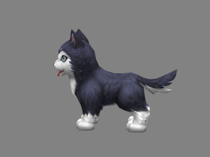 cartoon husky - puppy dog 3D Модель