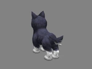 cartoon husky - puppy dog 3D Model