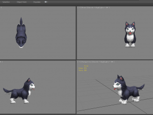 cartoon husky - puppy dog 3D Модель