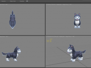 cartoon husky - puppy dog 3D Модель