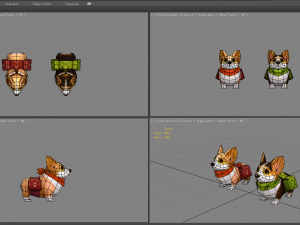 cartoon corgis - puppy dogs 3D Model