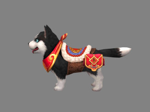cartoon husky mount - puppy dog 3Dモデル