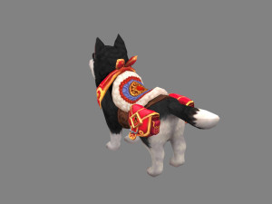 cartoon husky mount - puppy dog 3Dモデル