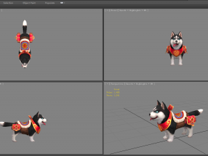 cartoon husky mount - puppy dog 3Dモデル