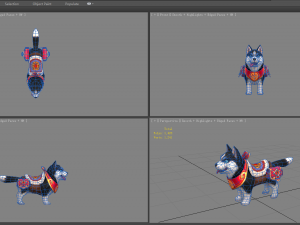 cartoon husky mount - puppy dog 3Dモデル