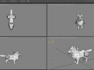 cartoon husky mount - puppy dog 3Dモデル