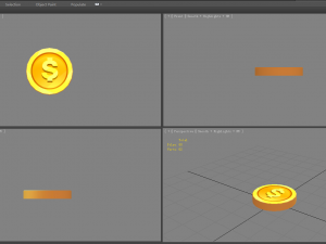 cartoon gold coin 3D Model