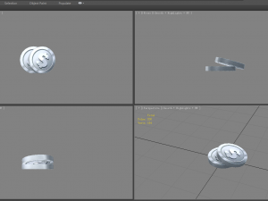 cartoon silver coin 3D 모델
